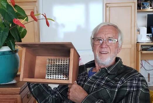 Local Mason bee specialist Jerry Gehrke will share his wisdom at 6 p.m. Tuesday, Feb. 20, at the Vashon Library (Courtesy Photo).