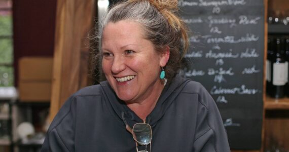 Phil Clapham photo.
Liz Ophoven is the new owner of Wine Shop Vashon.