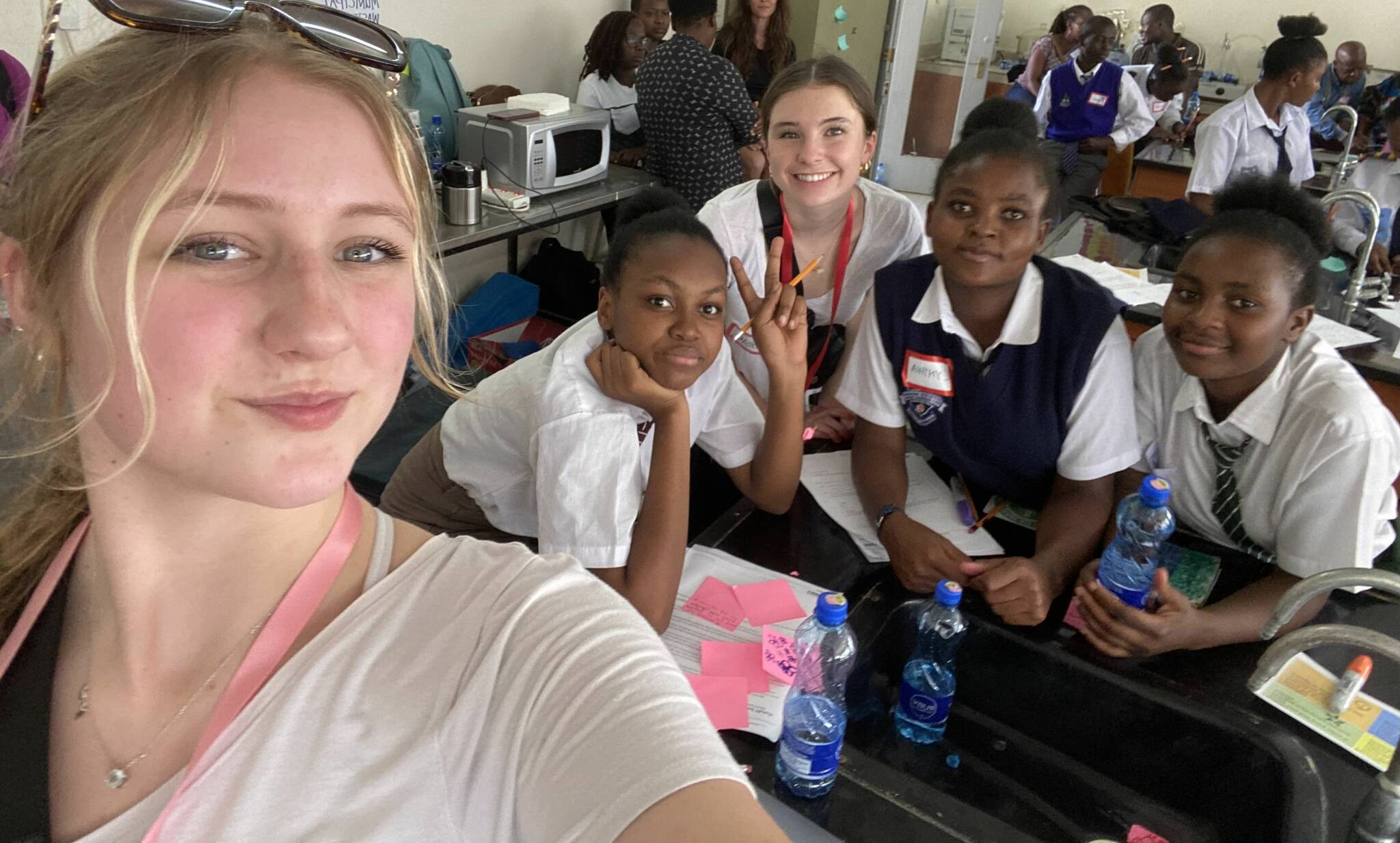 Courtesy photo
Kora Murphy takes a picture with classroom friends during the Girls to Girls trip to Kenya.