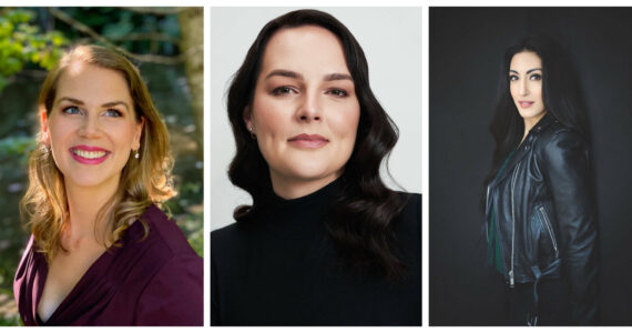 Courtesy Photos
(Left to right) Grace Skinner, Sarah Coit and Serena Eduljee will sing the roles of Prince Charming, Cinderella and the Fairy Godmother, respectively, in Vashon Opera’s production of “Cendrillon.”