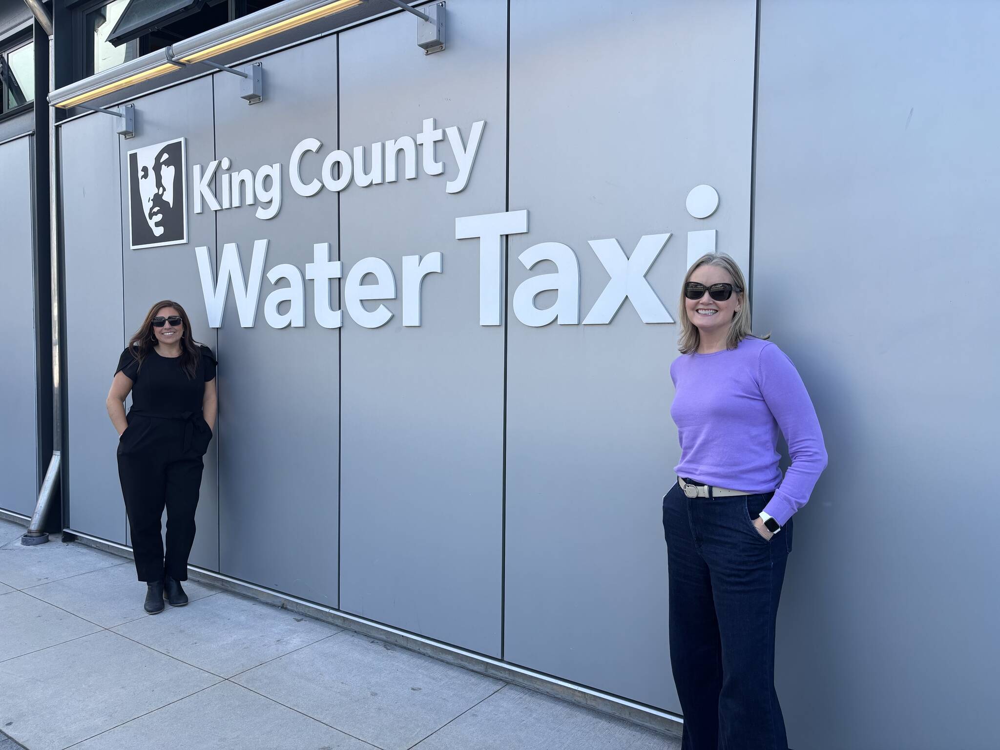 King County Councilmember Theresa Mosqueda (left) and County Executive Shannon Braddock both strongly backed the addition of Saturday sailings and one additional Friday evening sailing for Vashons water taxi service. (King County Photo)