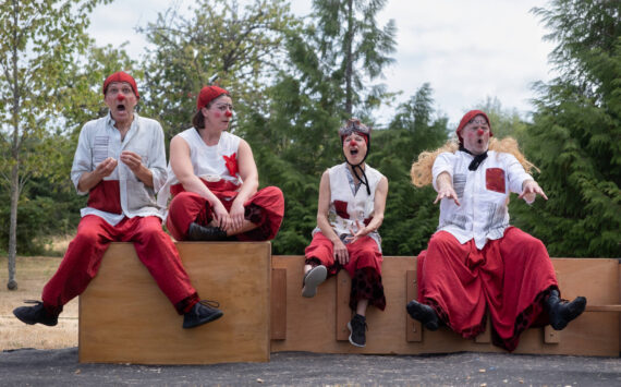 The cast of UMO Ensemble’s Tiger Tales includes (left to right) David Godsey, Meghan Ames, Janet McAlpin and Lyam White. (Michelle Bates Photo)