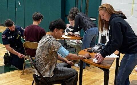 School staff and volunteers screened Vashon High School students as part of a cardiac screening event by the Sam Yates Community Foundation in May. More screenings will take place on Nov. 4. (Courtesy Photo)