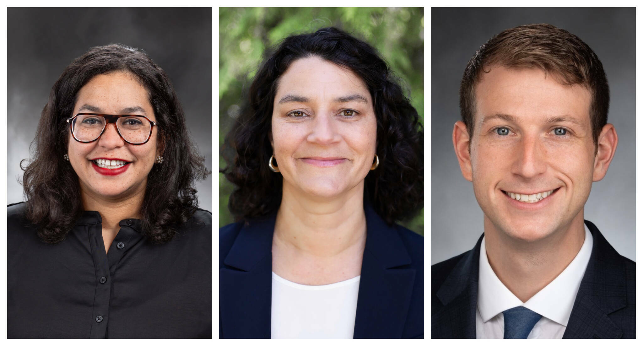 (Left to right) 34th District Representative Brianna Thomas, Senator Emily Alverado and Senator Joe Fitzgibbon will speak at a free community forum at 6 p.m. Thursday, Nov. 13, at Vashon High School’s theater. (Courtesy Photos)