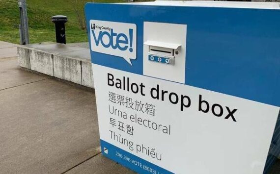 Vashon loves its ballot box at the Vashon Library. (File Photo)