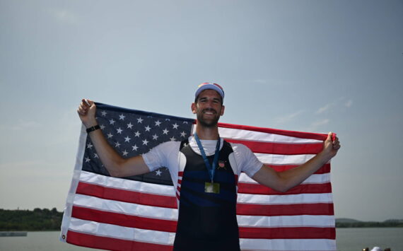 Jacob Plihal competes at World Cup I in Varese, Italy. (Julia Kowacic Photo)