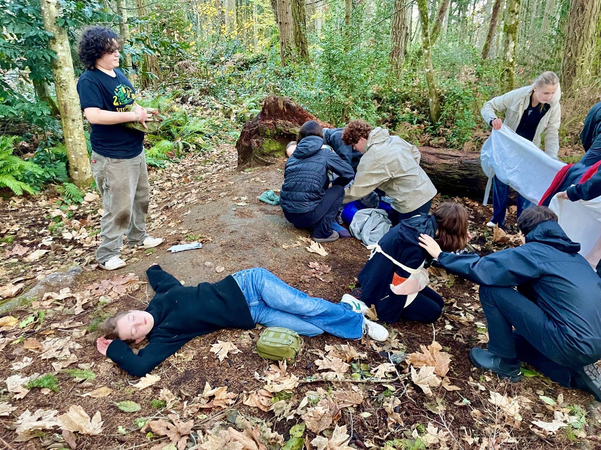 Students earn wilderness first aid certification