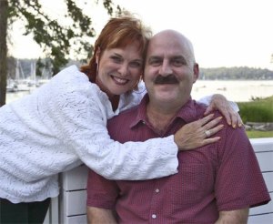 Jim D’Asaro and Rebecca Spencer on their deck