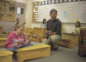 Andy James works with Chautauqua students
