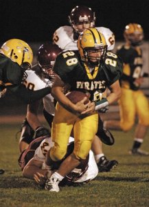 Freshman Nick Betz is a running back and a defensive back.