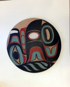 A carving by Israel Shotridge