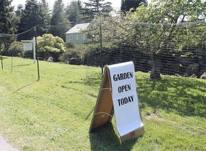 A sign advertised an open house at Mukai last week.