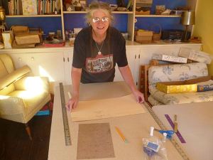 Mary Shackelford works at her Vashon studio.