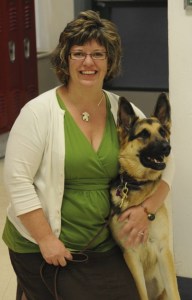 Kate Baehr and her dog Wista.