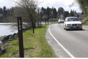 Markers now line Dockton Road at Tramp Harbor