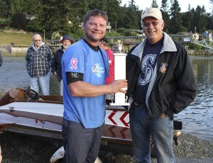 The gathered crowd had to tell Karl Olsen