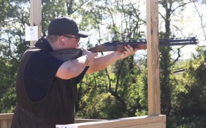 Mikie Hoffmann shoots at the Delta International Open in Arkansas earlier this year. Hoffmann recently took the top awards a the Washington State Sporting Clays Championship.