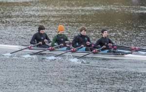 The boys junior varsity quad won first place in its race. Rowers were