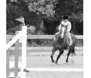 Anaca Murphy gets ready to take on a jump on Duchess of Bay Breeze Farm.