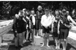 Members of the bronze medal-winning Men’s 8