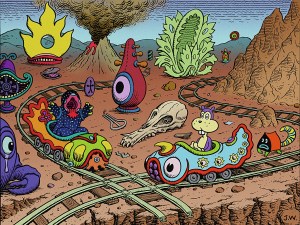 Light Ride by Jim Woodring