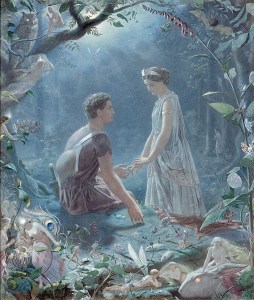 Hermia and Lysander” by John Simmons, 1870