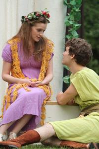 Brenda Joyner plays Perdita and Riley Neldam plays Florizel in “The Winter’s Tale.”