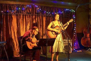 Catherine Willard and Michael Whitmore will sing for food at the Red Bike.