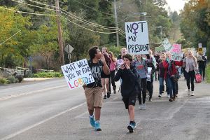 VHS students walk out, protest Trump