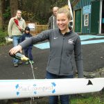Local star immortalized with rowing shell