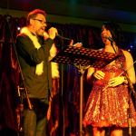 Martin Feveyear & Sarah Howard at the Will Sing for Vashon fundraiser. (Pete Welch Photo)