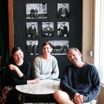 Megan Hastings, Helga Jonsson and Adam Cone at Hastings-Cone Gallery. (Juli Goetz Morser/Staff Photo)