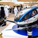 An example of the EHang 184 single-passenger drone that Dubai plans to put into commuter service in July. (STRINGER/AFP/Getty Images via engadget)