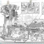 The sketch diagram of Bruce Morser&rsquo;s installation at Vashon Center for the Arts. (Courtesy Photo)