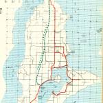 This plan shows the anticipated location of Vashon&rsquo;s proposed bridge and parkway, expected to serve a population of 50,000. (Washington State Department of Transportation image)
