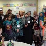 Vashon Resettlement Committee members and Muslim families who were guests at the Muslim Women Speak event on April 2. (Courtesy Photo)