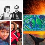 First Friday artwork consists of (clockwise from top right): Photography by Pippa Slade at Sarah&rsquo;s Salon; Susan Jane Russell&rsquo;s paintings at Hastings-Cone Gallery; Sam Briggs&rsquo; art in VCA lobby; dolls at Raven&rsquo;s Nest; portraits by Pam Ingalls at The Hardware Store Restaurant; and drawings by Michelle Friars at Valise Gallery. (Courtesy Photos)