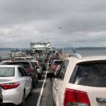 The Fauntleroy dock is packed with cars in this photo from August 2016, at the height of last year&rsquo;s ferry frustrations. The changes being implemented next week are part of an ongoing effort to ensure smoother ferry travel this summer. (Susan Riemer/Staff Photo)