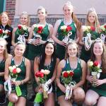 Eleven of the Vashon High School girls&rsquo; tennis team&rsquo;s 13 seniors pose with their roses and tiaras during the team&rsquo;s senior day last Monday.                                Pictured left to right: Back row: Linnet Chappelka, Tabitha Gray, Lili Helsby, Taylor Lighthall, Yulia Fiala, Jane Oswald, Front row: Alex Koriath, Jessica Merrit, Beka Lematua, Peytra Gard, Abbie Fiano. Not shown : Hanna Nelson, Teddy Westphal. (Courtesy Photo)