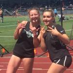 Vashon High School seniors Lauren Jenks (right) and Kat Andrus (left) both won district titles. (Courtesy Photo)