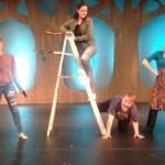 From left: Vashon High School students Grace Hall, Marisa McTighe, Joel Wiegner and Katherine Lande in the play, &ldquo;Duet for Bear and Dog&rdquo; directed by VHS senior Grace Brown. (Courtesy Photo)