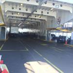 With a two-hour wait for those in a line that stretched to Gatewood Elementary, Friday&rsquo;s 2:45 p.m. ferry left with many spaces open on the car deck. (Jim Westcott Photo)