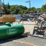 The site of the former Vashon Energy building after demolition. (Susan Riemer/Staff Photo)