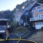 Firefighters respond to the blaze in Sandy Shores. (Courtesy Photo)