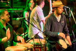 Urban Latin band plays concert in park