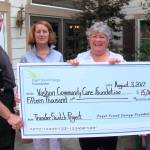 Left to right: VCC Facilities Manager Ben Hussman, VCC Foundation Executive Director Verna Everitt, PSE Outreach Manager Patti McClements and VCC Board Member Chris Beck with a $15,000 check from the PSE Foundation. (Courtesy Photo)