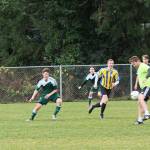 Sergei Serebryakov, in light green, takes control of the ball at Sundays game. (Susan Riemer/Staff Photo)