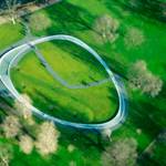 Jason Hawkes Photo                                Princess Diana Memorial Fountain, Hyde Park, England, was designed by islander Kathryn Gustafson.