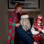 John de Groen Photo                                Pictured above from left to right: Rich Wiley as Head Elf, Steve Jones as Saunder Clos and Orion Moss as Red Ranger.