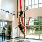 Students from UMO School of Physical Arts peform at Open Space grand re-opening celebration on Saturday. (Kent Phelan photo)